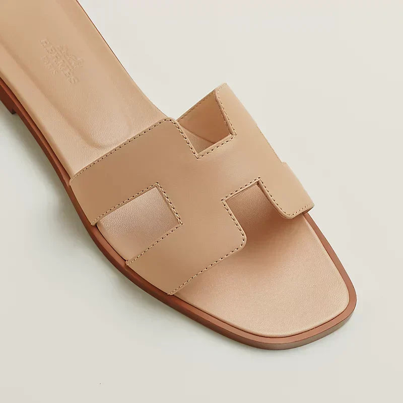 Hermes - Claquettes  Beige Natura